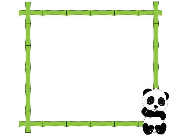 Rám a panda — Stockový vektor