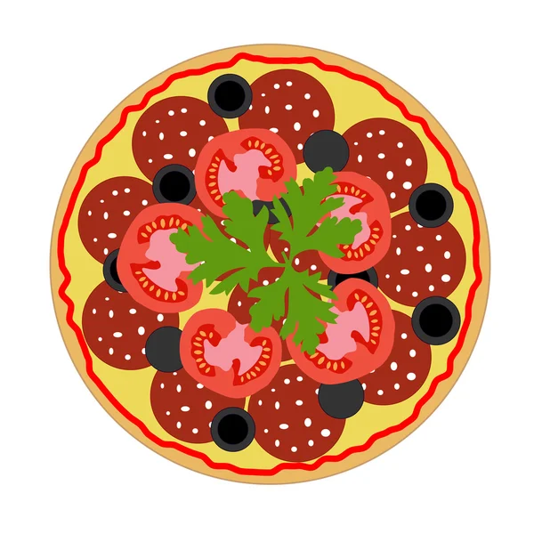 La pizza — Vector de stock