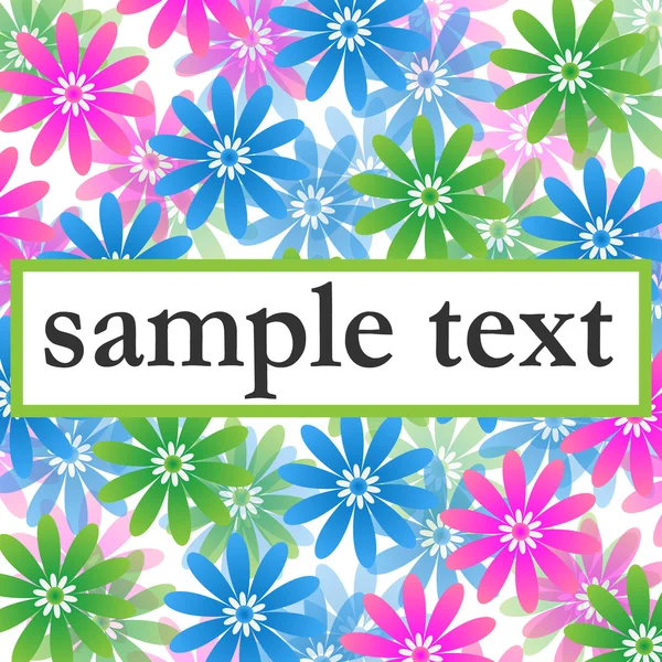 Çerçeve çiçek bir arka plan üzerinde metin için
