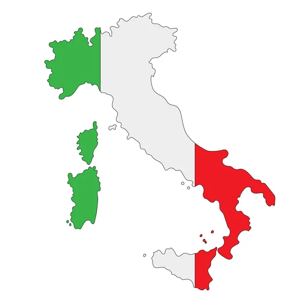 イタリア地図 — ストックベクタ