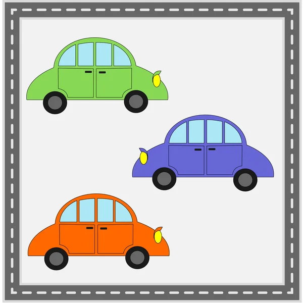 Set di auto colorate — Vettoriale Stock