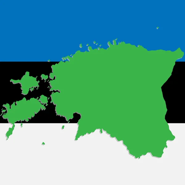 Mapa Estonska — Stockový vektor