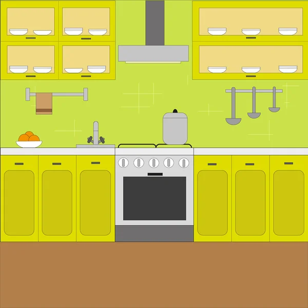 Cuisine Intérieur — Image vectorielle