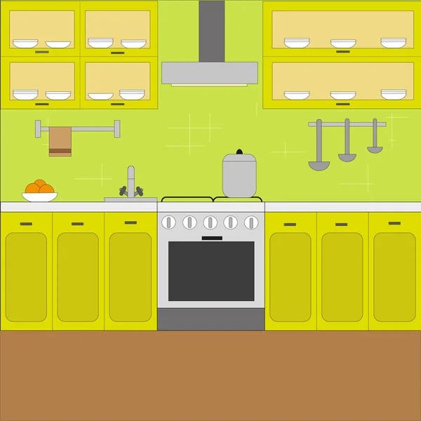 Keuken Interieur — Stockvector