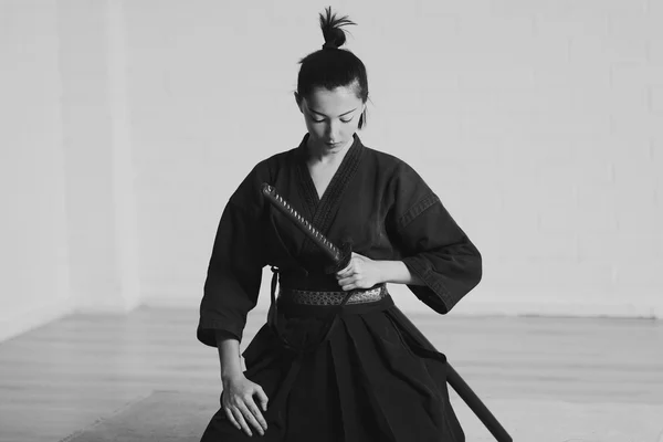 Japanische Samurai-Frau — Stockfoto