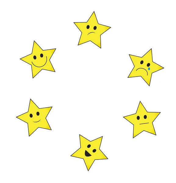 Stars emoticons — ストックベクタ