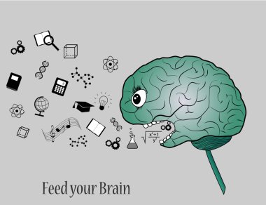 Feed your brain clipart