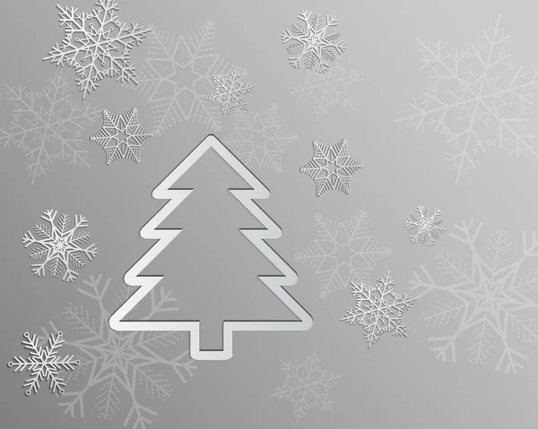 クリスマス カード シルバー — ストックベクタ