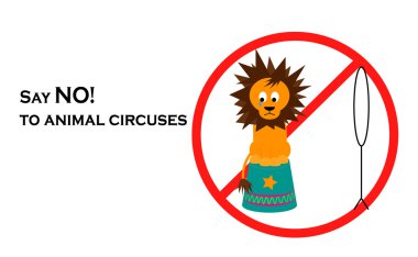 Say NO! to animal circuses clipart