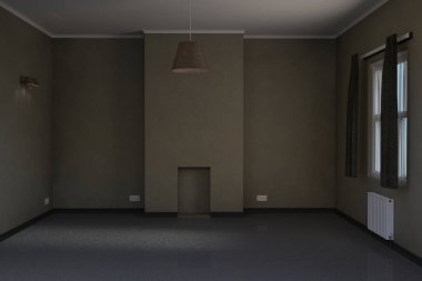 Boş bir odanın oluşturulması, bir oyun veya reklam için arkaplan olarak kullanılabilir