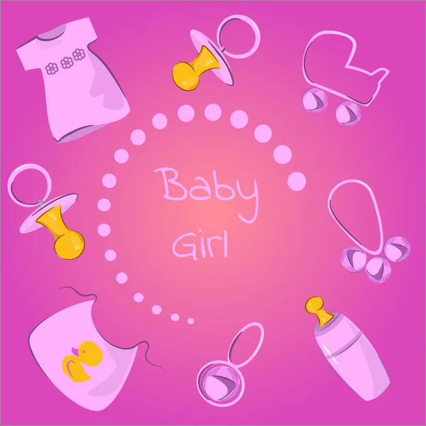 Baby girls — Stock Vector