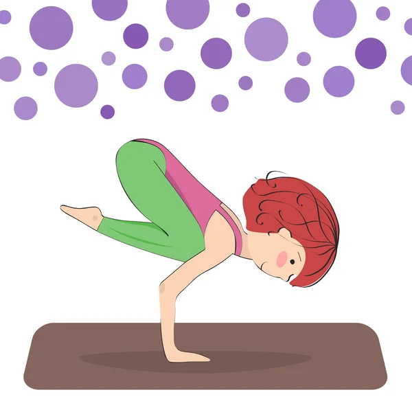 Kranich Yoga-Pose — Stockvektor