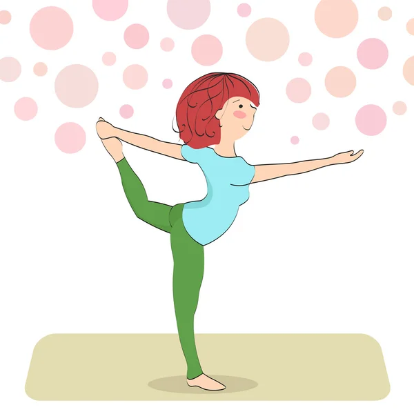 Natarajasana yoga asana — Stock Vector