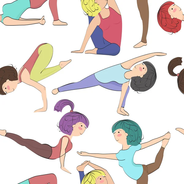 Kranich Yoga-Pose. — Stockvektor
