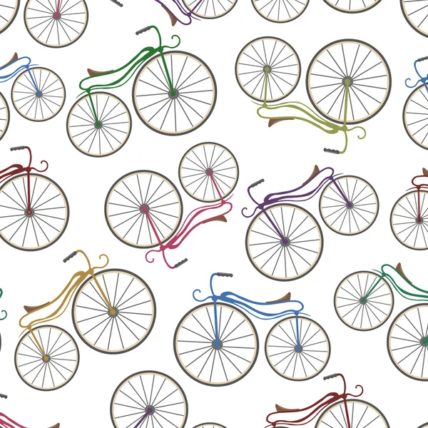 Patrón de bicicleta de color — Vector de stock