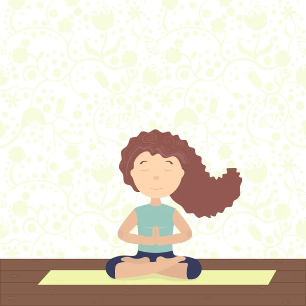 Yoga for the soul, body and mind — Stock Vector