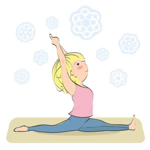 Hanumanasana. Monkey Pose. Yoga split.