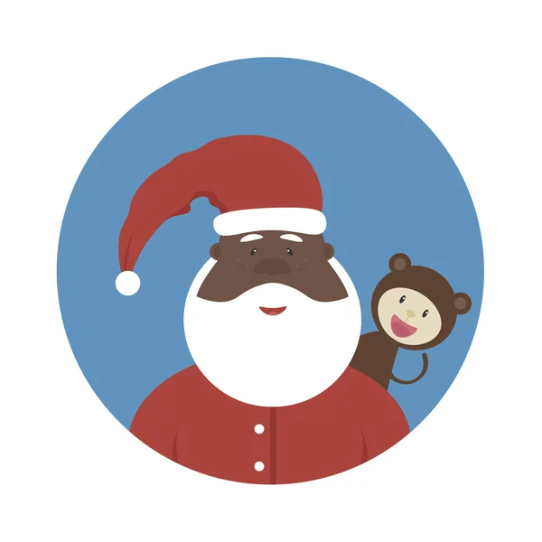 Standart olmayan Noel Baba ile bir yıl sembolü — Stok Vektör