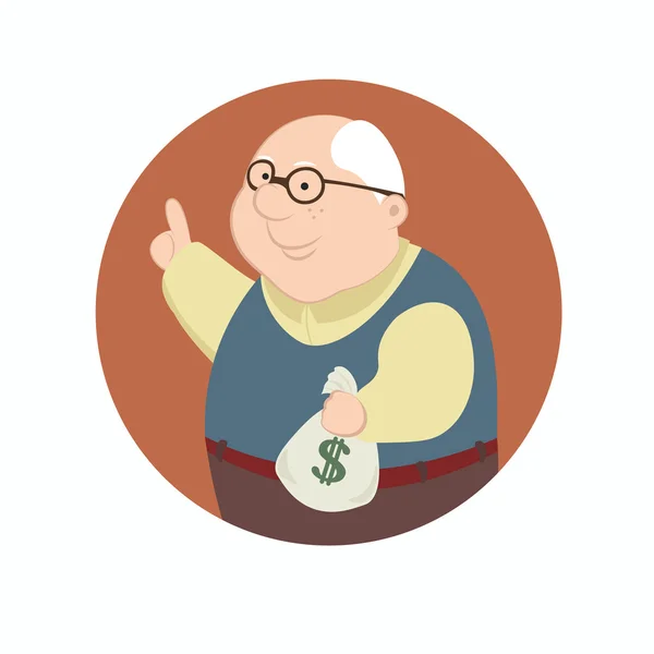 Gives wise advice about life icon — Stock Vector
