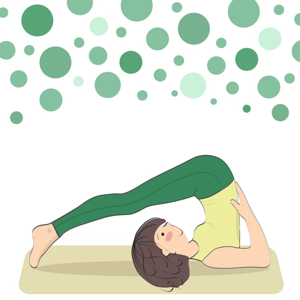 Halasana. umgekehrte Asana mittleren Schwierigkeitsgrades. — Stockvektor