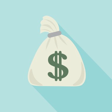 Para dolu bir çanta. Web simge