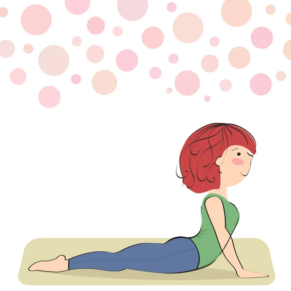 Yoga pose voor beginners — Stockvector