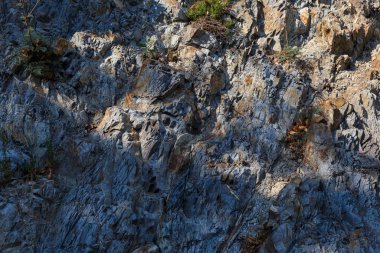 Karadeniz kıyısındaki arka plan kayası, Olenevka köyü, Tuapse bölgesi, Rusya