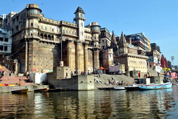 India.City Varanasi.River Ганг. — стоковое фото