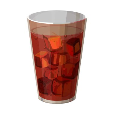 glass of cola, vector illustration clipart