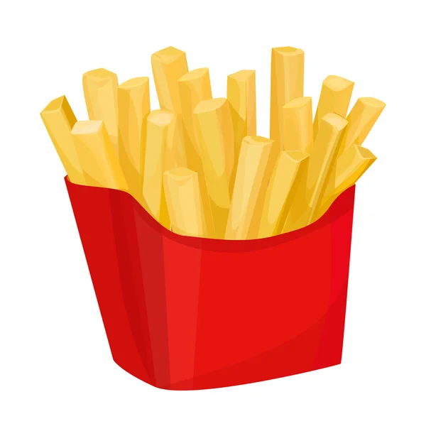 Fast food, batatas fritas, em um pacote — Vetor de Stock