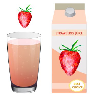 ambalaj tasarım çilek suyu, bir bardak meyve suyu