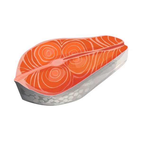 Viande de saumon, illustration vectorielle , — Image vectorielle
