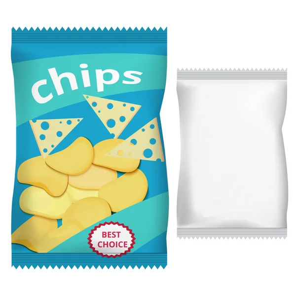 Chips mit Käse — Stockvektor