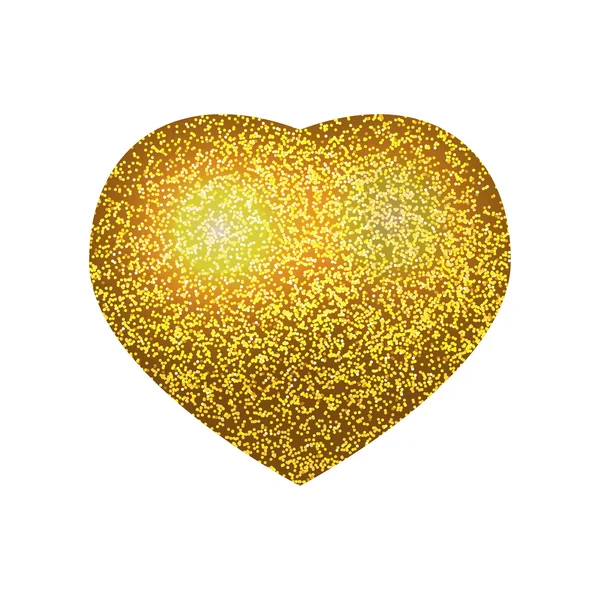 Heart with gold glitter — Stock Vector