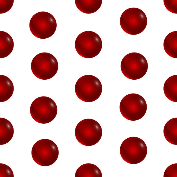 Nahtloses Muster mit roten Kugeln — Stockvektor