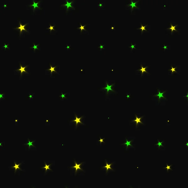 黒の星とのシームレスなパターン — ストックベクタ