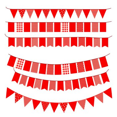 Garland bayrakları, vektör çizim