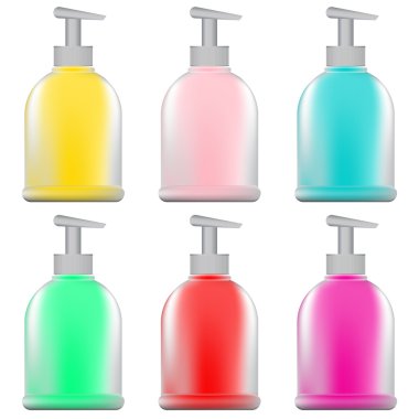 paketleme makinesi için sabun, kozmetik şişe kümesi