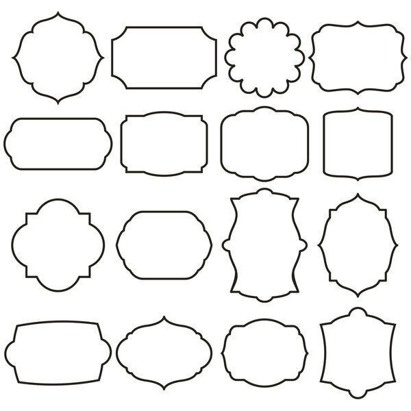 set of vector graphic frames