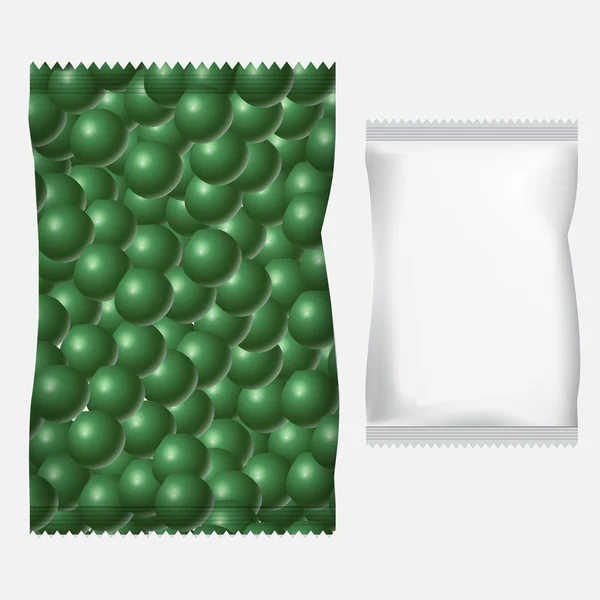 Emballage pois verts — Image vectorielle