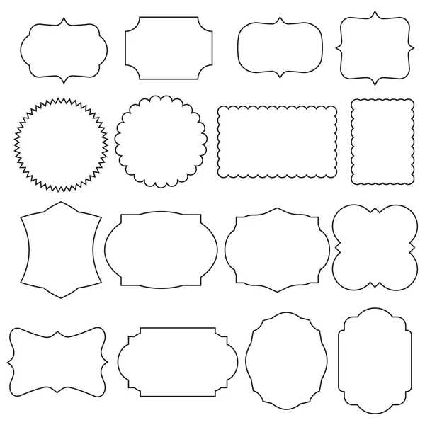 Conjunto de marco, ilustración vectorial — Archivo Imágenes Vectoriales