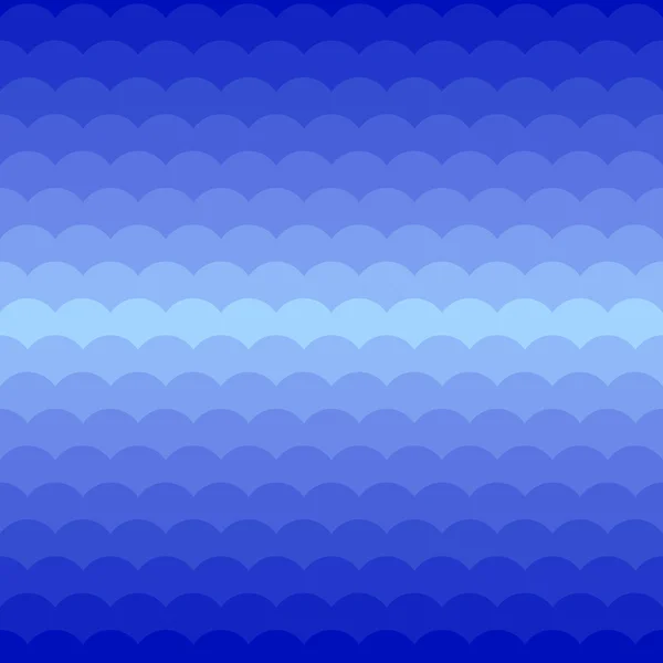 Blaues nahtloses Muster mit Wellen, Gradienten-Hintergrund — Stockvektor
