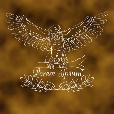 Bir kartal Vintage kroki