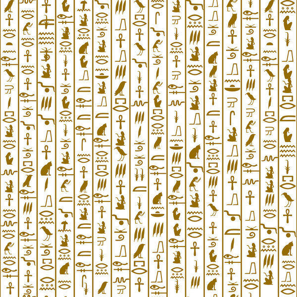 seamless pattern with hieroglyphs
