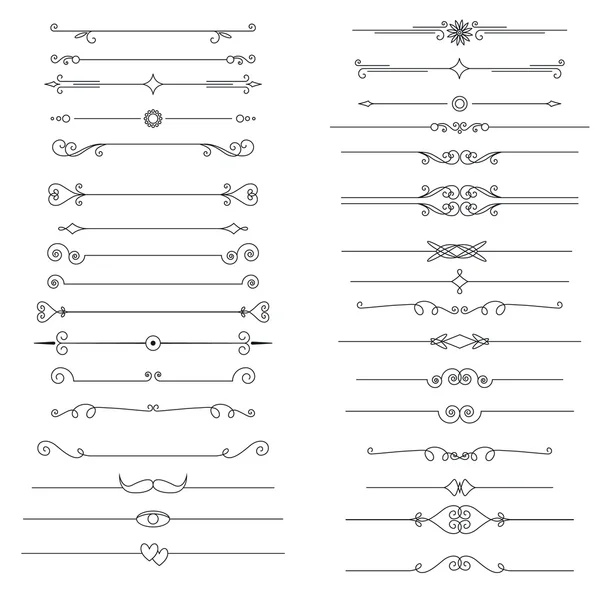 复古元素分隔符文本集 — 图库矢量图片