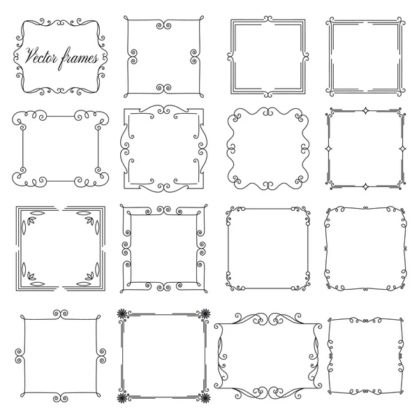 Set vierkante frames — Stockvector