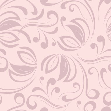 Pembe seamless modeli swirls ile