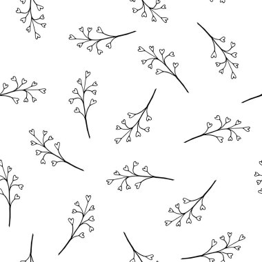 Çiçek arkaplan El Botanik Çizimsiz desen