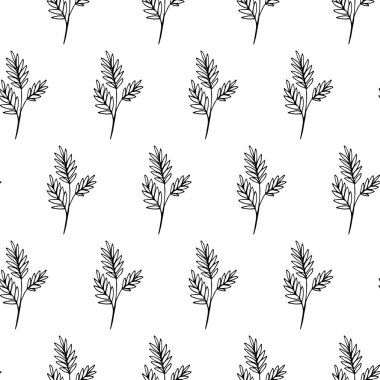 Çiçek arkaplan El Botanik Çizimsiz desen