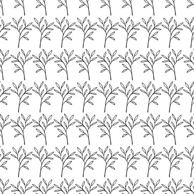 Dalları olan zarif çiçeksiz desenli. Dikensiz desen